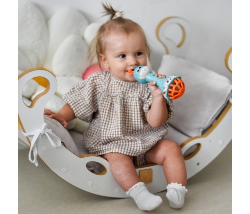 WOOPIE BABY Grzechotka Żyrafka Sensoryczna Gryzak z Muzyką Montessori 1 szt.