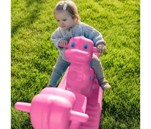 WOOPIE Bujak Wieloosobowy Dino Huśtawka Równoważna Różowa