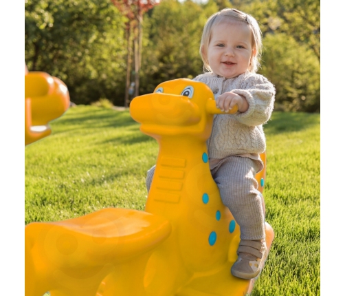 WOOPIE Bujak Wieloosobowy Dino Huśtawka Równoważna Żółta