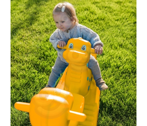 WOOPIE Bujak Wieloosobowy Dino Huśtawka Równoważna Żółta