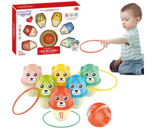 WOOPIE Kręgle Dla Dzieci Kolorowe Misie 3w1