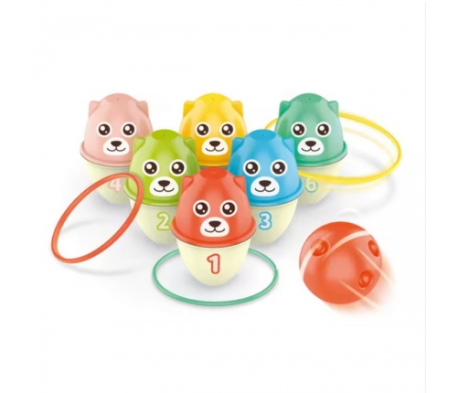 WOOPIE Kręgle Dla Dzieci Kolorowe Misie 3w1