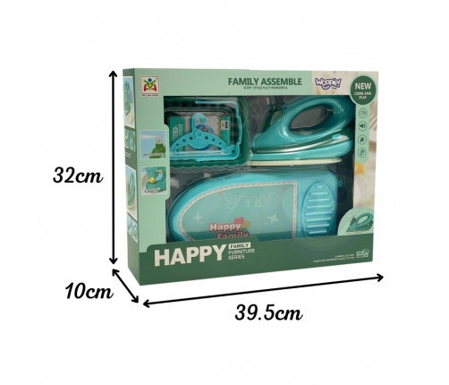 WOOPIE Zestaw do Prasowania 2w1 Deska Żelazko + Kosz na Pranie 6 el.