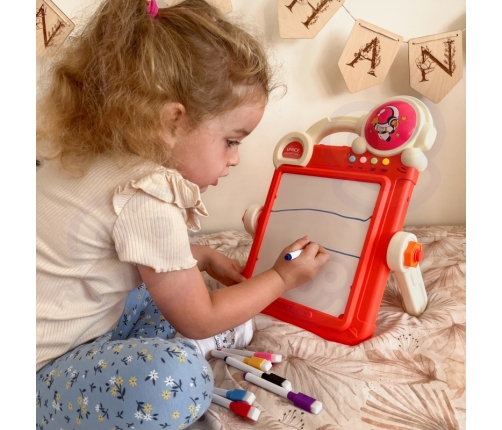 WOOPIE Dwustronna Tablica do Rysowania Gra Tetris 2w1 Pomarańczowa