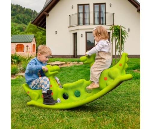 WOOPIE Bujak Wieloosobowy Dino Huśtawka Równoważna Jasno Zielony