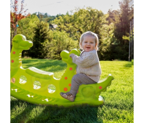 WOOPIE Bujak Wieloosobowy Dino Huśtawka Równoważna Jasno Zielony