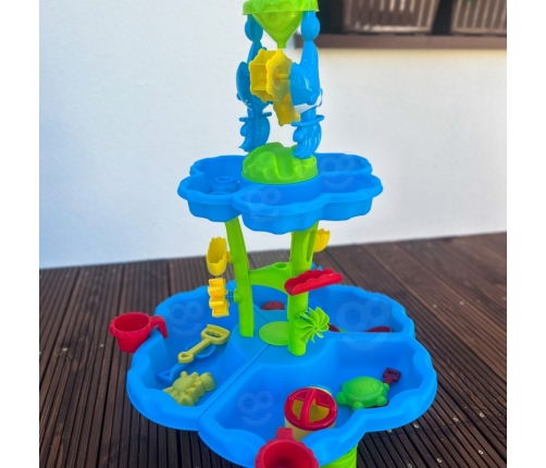 WOOPIE Stolik Wodny 2w1 Piaskownica Fontanna XXL Aquapark z Delfinem