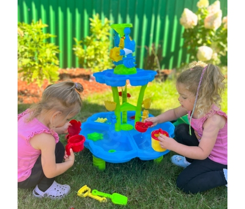 WOOPIE Stolik Wodny 2w1 Piaskownica Fontanna XXL Aquapark z Delfinem