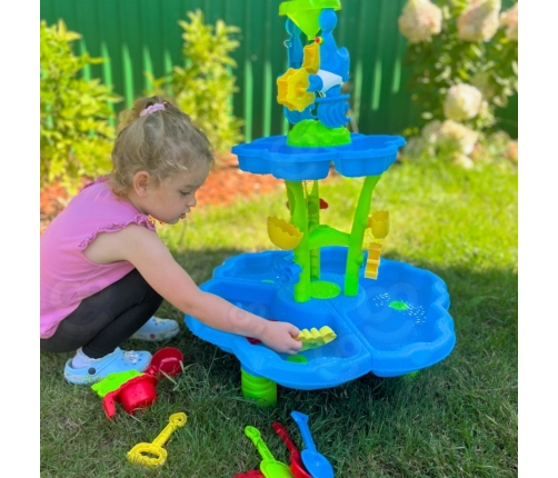 WOOPIE Stolik Wodny 2w1 Piaskownica Fontanna XXL Aquapark z Delfinem