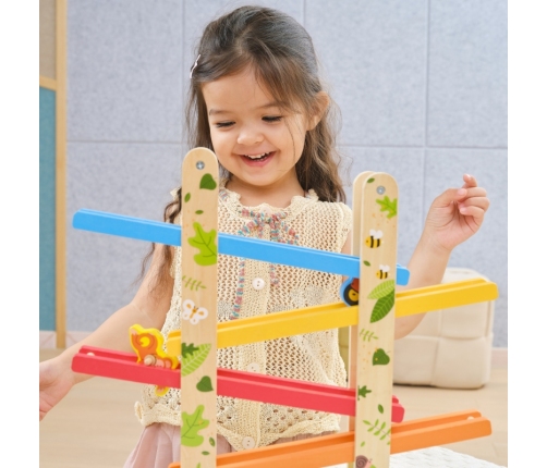 VIGA Drewniana Zjeżdżalnia dla Zwierzątek Dżungla 7 el.