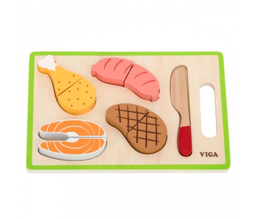VIGA Zestaw do Krojenia Mięsa – Realistyczna Zabawa w Kuchnię