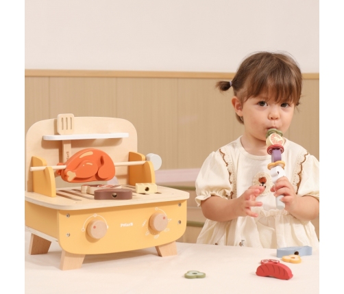 VIGA Drewniany Zestaw do Grillowania BBQ Grill