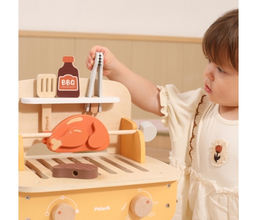 VIGA Drewniany Zestaw do Grillowania BBQ Grill