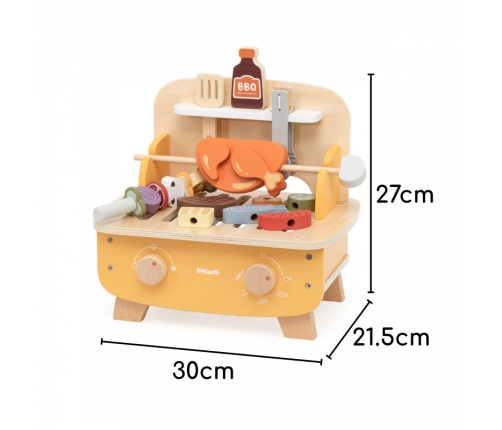 VIGA Drewniany Zestaw do Grillowania BBQ Grill