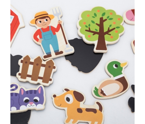 VIGA Magnetyczni Przyjaciele z Farmy 20 szt. Magnesów – Kreatywna Zabawa z Wiejskimi Zwierzątkami