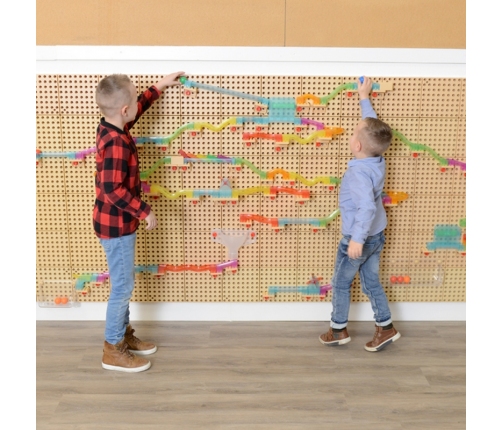 MASTERKIDZ Zestaw Konstrukcyjny Tor dla Piłek Tablica STEM 440elementów