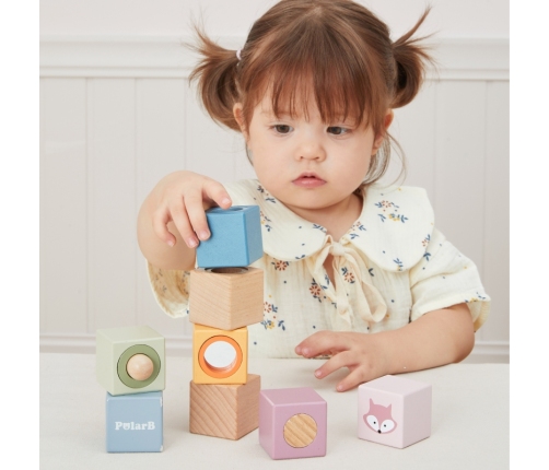 VIGA Drewniane Klocki Sensoryczne PolarB