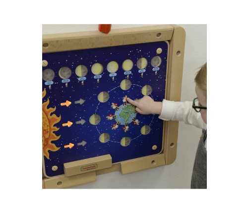 MASTERKIDZ Tablica Edukacyjna Fazy Księżyca Montessori