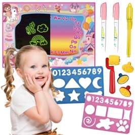 WOOPIE Mata Wodna do Malowania 2w1 XXL 100x70cm Świeci w Ciemności WOOPIE Mata Wodna do Malowania 2w1 XXL 100x70cm Świeci w Ciemności