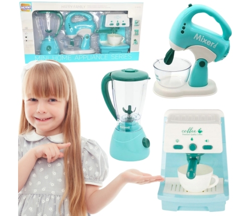 WOOPIE Zestaw AGD 3w1 Ekspres Mikser Blender Efekty Dźwiękowe Świetlne