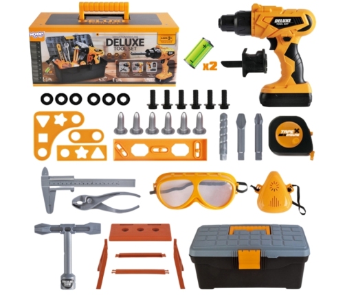 WOOPIE Zestaw Narzędzi Małego Majsterkowicza z Wkrętarką w Walizce 39el.