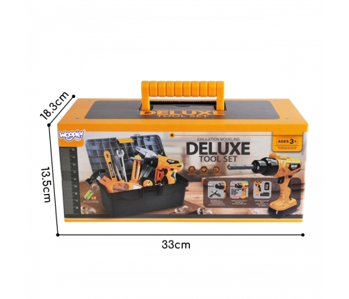 WOOPIE Zestaw Narzędzi Małego Majsterkowicza z Wkrętarką w Walizce 39el.