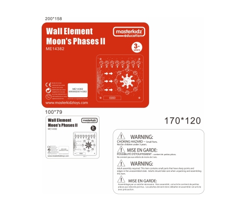 MASTERKIDZ Tablica Edukacyjna Fazy Księżyca Montessori