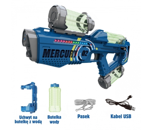 WOOPIE Pistolet na Wodę Elektryczny Automatyczny Merkury