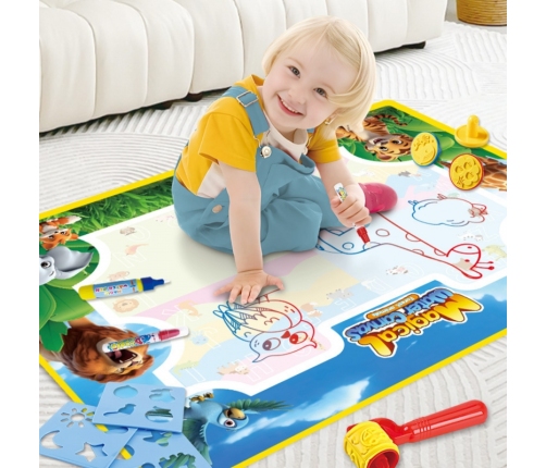 WOOPIE Mata Wodna do Malowania Safari Literki Cyferki