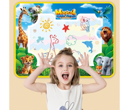 WOOPIE Mata Wodna do Malowania Safari Literki Cyferki