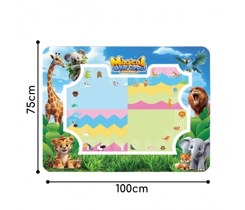 WOOPIE Mata Wodna do Malowania Safari Literki Cyferki