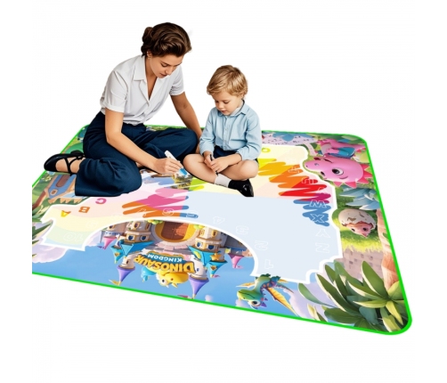 WOOPIE Mata Wodna do Malowania dla Dzieci z Dinozaurami + Akcesoria