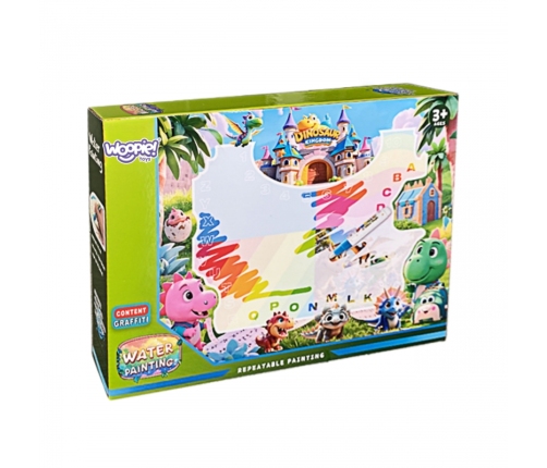 WOOPIE Mata Wodna do Malowania dla Dzieci z Dinozaurami + Akcesoria