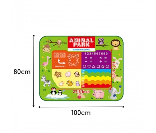 WOOPIE Mata Wodna do Malowania 2w1 XXL Dwustronna Zwierzęta