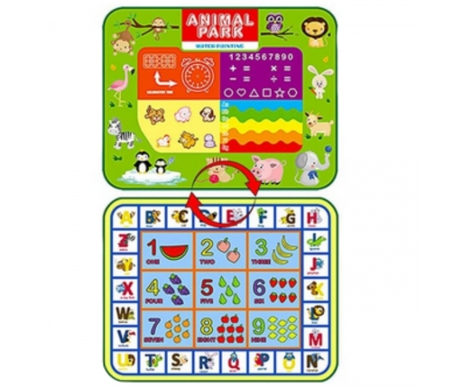 WOOPIE Mata Wodna do Malowania 2w1 XXL Dwustronna Zwierzęta