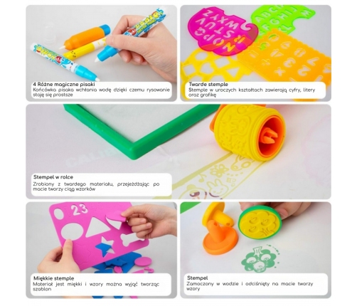 WOOPIE Mata Wodna do Malowania 2w1 XXL Dwustronna Zwierzęta