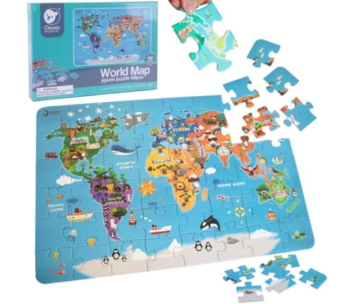 Classic World Puzzle Mapa Świata