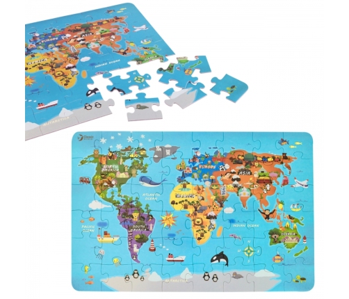 Classic World Puzzle Mapa Świata