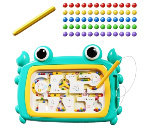 WOOPIE Tablica Magnetyczna Montessori Labirynt Krab Turkusowa