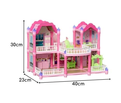 WOOPIE Domek Dla Lalek Willa Ogrodowa 156el.