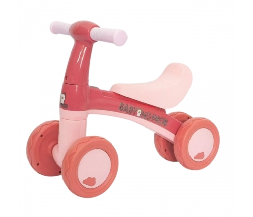 WOOPIE Rowerek Biegowy Różowy Jeździk Czterokołowy