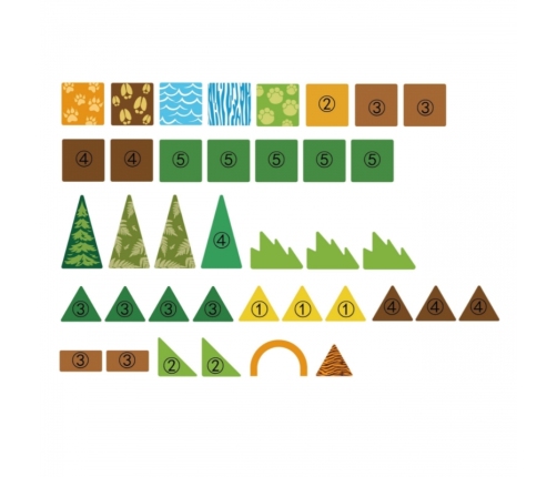 WOOPIE Klocki Magnetyczne Konstrukcyjne 3D Zestaw Edukacyjny Zwierzęta Dżungli 45el.