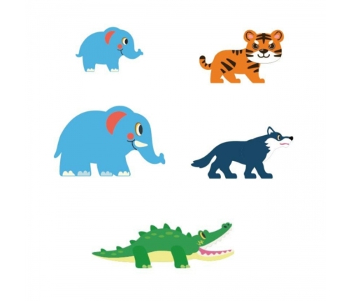 WOOPIE Klocki Magnetyczne Konstrukcyjne 3D Zestaw Edukacyjny Zwierzęta Dżungli 45el.