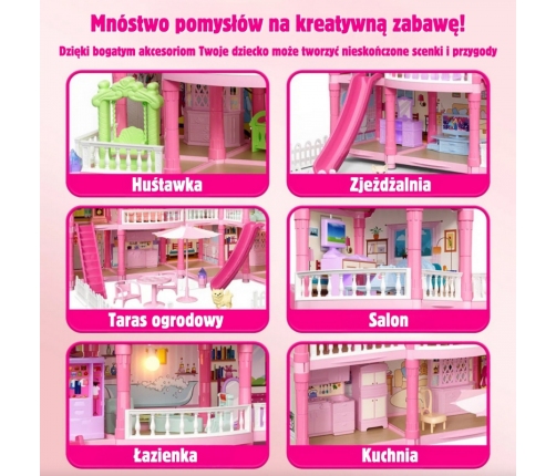 WOOPIE Domek dla Lalek Villa z Akcesoriami i Lalką 296el.