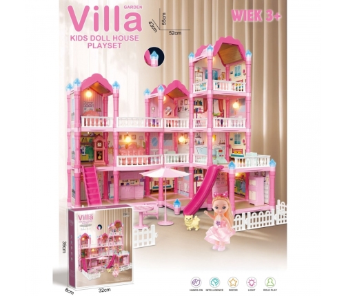 WOOPIE Domek dla Lalek Villa z Akcesoriami i Lalką 296el.