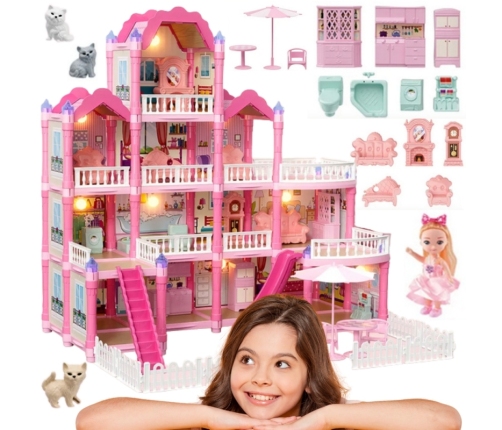 WOOPIE Domek dla Lalek Villa z Akcesoriami i Lalką 296el.