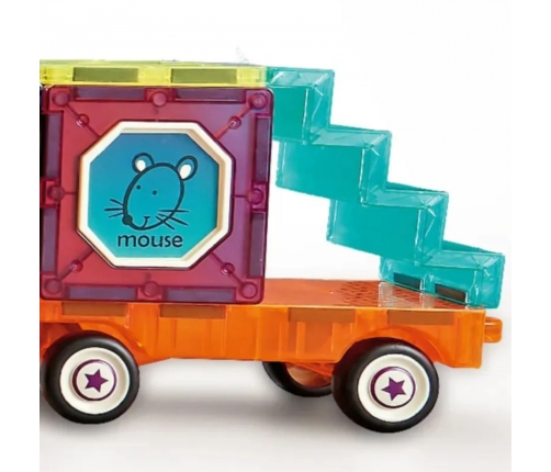 WOOPIE Klocki Magnetyczne 3D Zestaw Pociąg 71el.