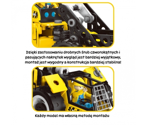 WOOPIE Zestaw Konstrukcyjny Pojazdy Budowlane STEAM 6w1 223 el.