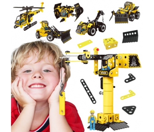 WOOPIE Zestaw Konstrukcyjny Pojazdy Budowlane STEAM 6w1 223 el.