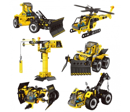 WOOPIE Zestaw Konstrukcyjny Pojazdy Budowlane STEAM 6w1 223 el.